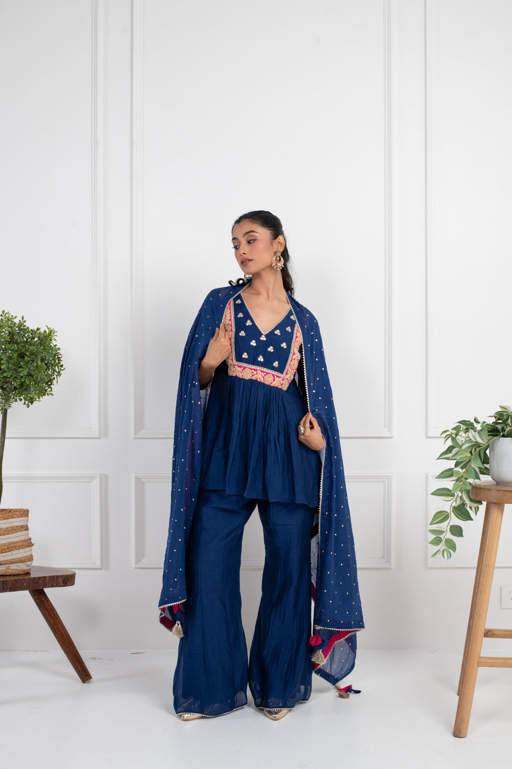 Midnight Blue Peplum