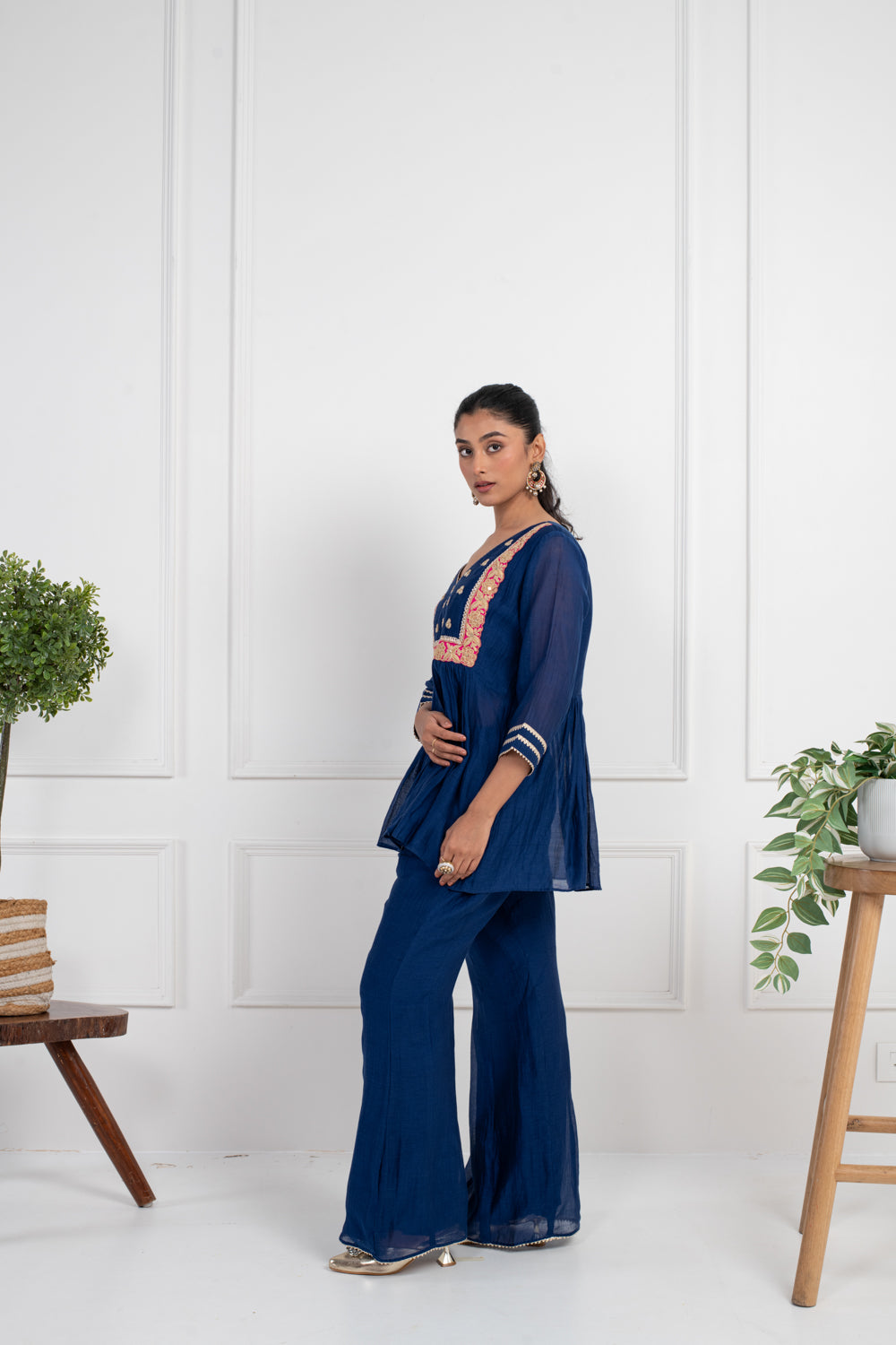 Midnight Blue Peplum