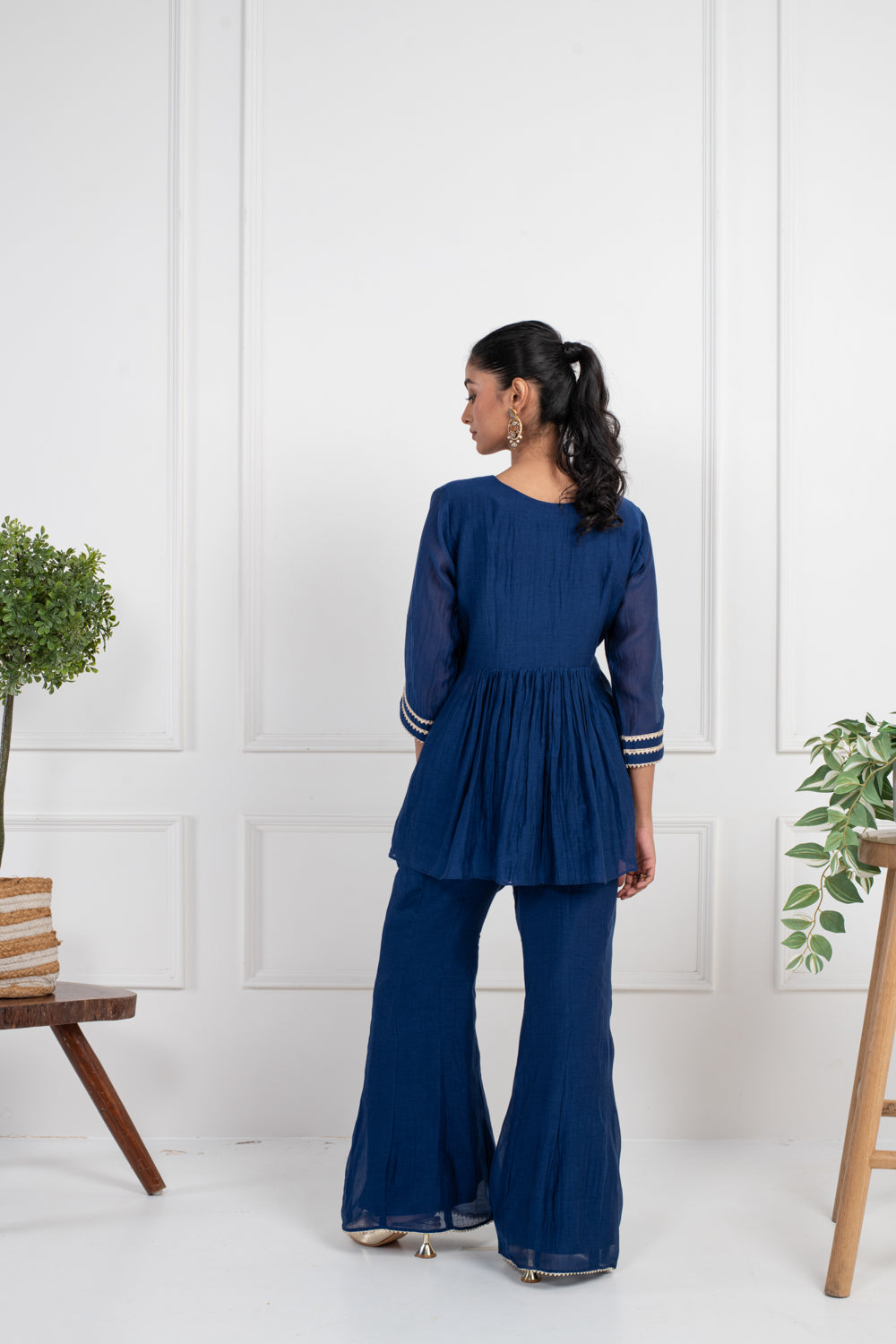 Midnight Blue Peplum